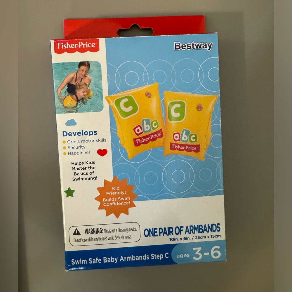 BNIB, Fisher Price, swimming floaties , arm bands , ages 3-6